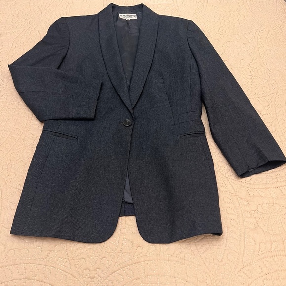 Giorgio Armani Le Collezioni Womens 100% Wool Gray  Blazer Coat Sz 12 - Picture 3 of 12